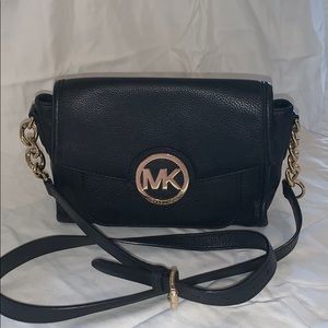 Michael Kors black pebbled leather crossbody
